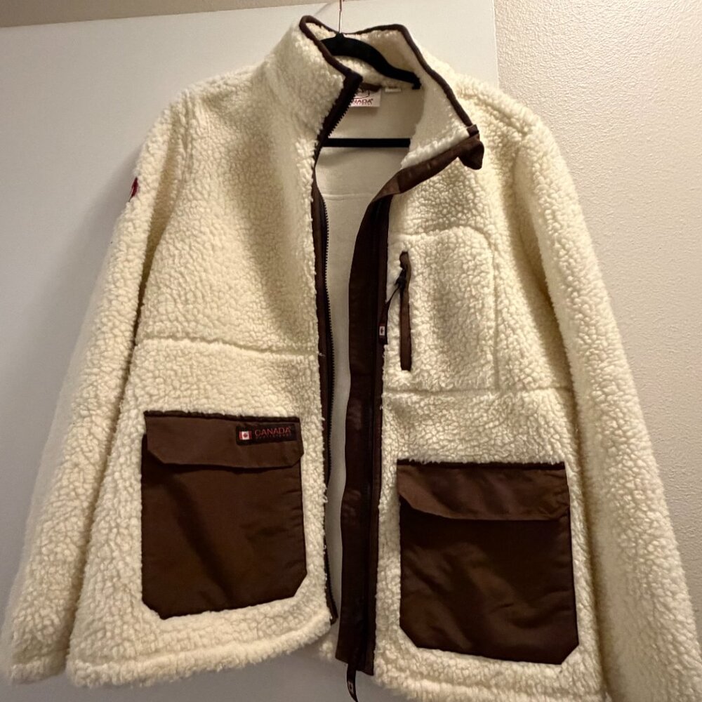 Canada Weather Gear coat, Women's faux fur, white winter coat, size small